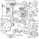 CylinderCrankcasePiston Diagram and Parts List for 251412-0194-99  Briggs and Stratton Engine